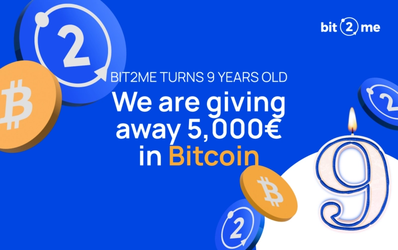 We celebrated Bit2Me's 9th birthday by distributing €5,000 in Bitcoin and levels in Space Center...
